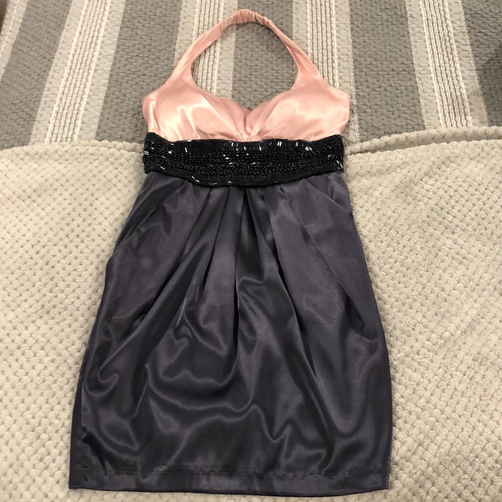 Short silky grad dress, size 5/6, brand B. DARLIN
